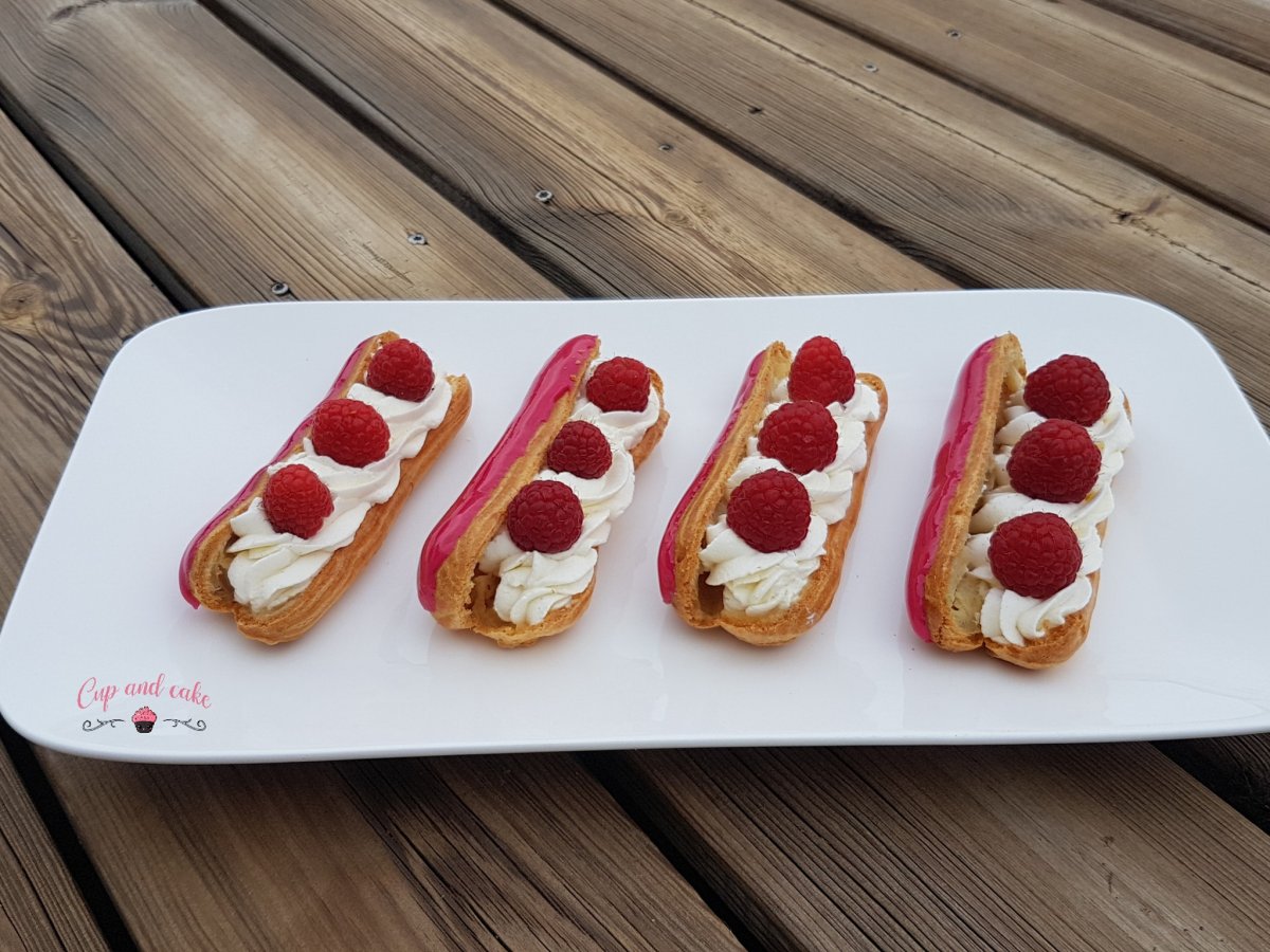 Eclairs chantilly framboise
